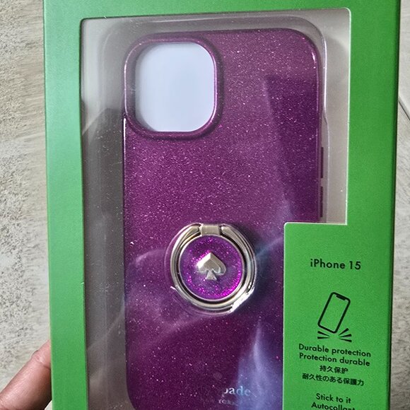 Kate Spade Glitter iPhone 15 Case KJ084 - Picture 1 of 6